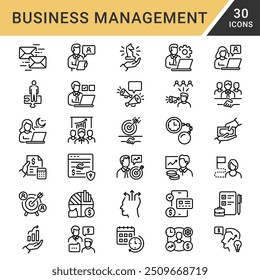 Conjunto de iconos de Vector de gestión empresarial