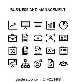 Business and Management, Vector Simple Outline