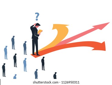 Business Manager Confused to Make Decision Direction