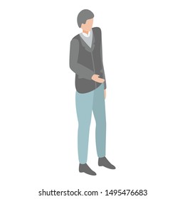 Business manager icon. Isometric of business manager vector icon for web design isolated on white background