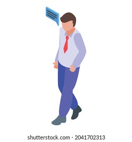 Business manager icon isometric vector. Professional office. Team technology