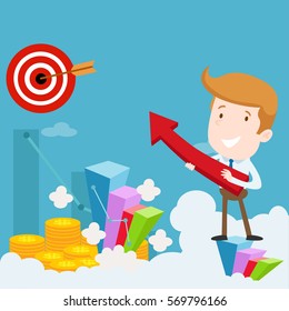 Business manager work office marketing finance vector