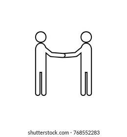 Business Manner Greetings icon. Team work element. Premium quality graphic design. Signs, outline symbols collection, simple thin line icon for websites, web design, mobile app on white background