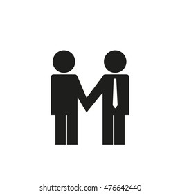 Business Mans Handshake icon, vector illustration.
