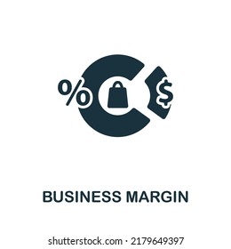 icono Margen comercial. Icono monocromo de administración de negocios simple para plantillas, diseño web e infografías