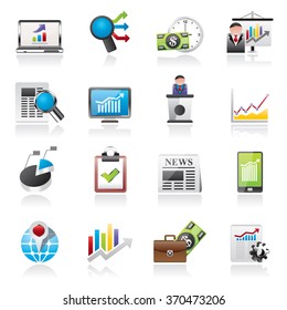 Business and Market analysis icons - vector icon set