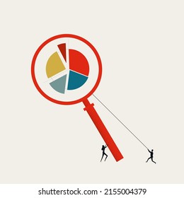 Business market analysis vector concept. Symbol of teamwork, data, information and research. Minimal design eps10 illustration