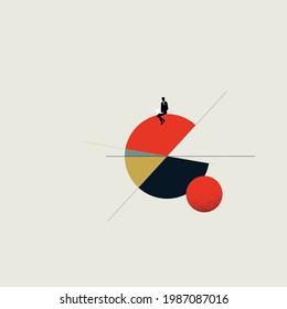 Business market share vector concept. Symbol of analysis, statistics, data processing. Minimal eps10 illustration.