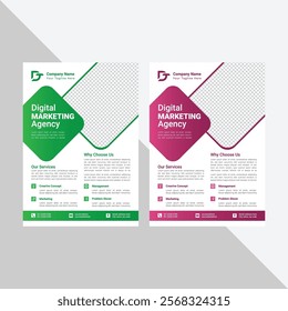 Business marketing agency flyer template