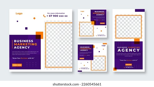 Business Marketing Agency Promotion Social Media Post for Online Marketing Promotion Banner, Story and Web Internet Ads Flyer