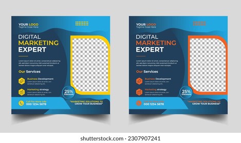 business marketing agency promotion social media post template, digital business marketing, social media bundle design, social media post design, digital business marketing social media post template,