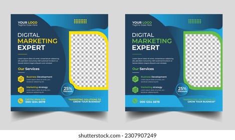 business marketing agency promotion social media post template, digital business marketing, social media bundle design, social media post design, digital business marketing social media post template,