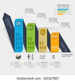 Business marketing arrow timeline template. Vector illustration. can be used for workflow layout, banner, diagram, number options, web design, infographic template.