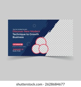 Business Marketing Banner for Digital Events, Seminars, and Presentations