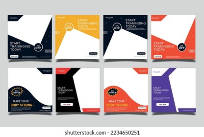 Business marketing banner for social media post template