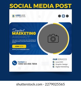 business marketing banner for social media post template