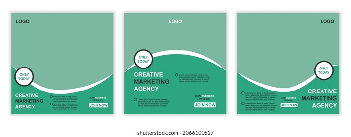 Business marketing banners set. Seamless wave shaped posters with advertising texts and space to overlay logo. Design elements for offers. Cartoon flat vector collection isolated on white background