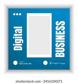 Business marketing company and social media post or banner template