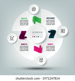 Business or marketing diagram infographic template.
