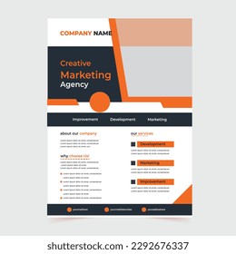 business marketing flyer, digital marketing agency flyer, creative marketing agency flayer design, vector, Corporate business flyer template design, flayer design
