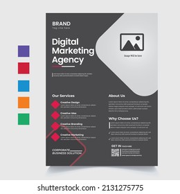 Business marketing flyer modern abstract professional design
