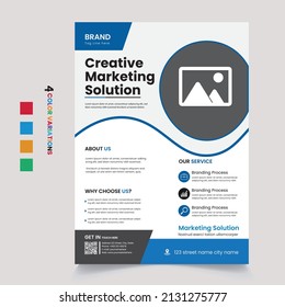 Business marketing flyer modern abstract professional design
