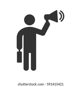 Similar Images Stock Photos Vectors Of Brand Ambassador Icon W Megaphone Influencer Marketing Person And Representative Shutterstock