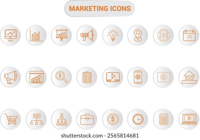 Business and marketing icon set