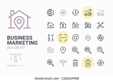 Business Marketing icon set 6