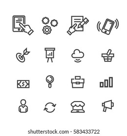Business and Marketing icon set, Vector