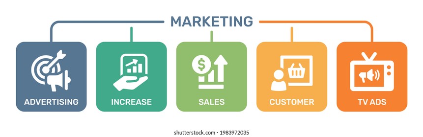 Business marketing icons set. Elements, graphic design of e- commerce concept.