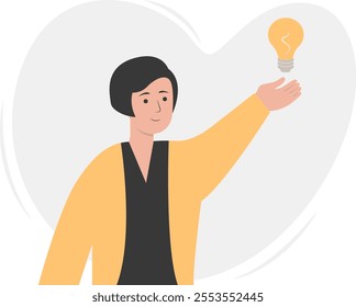 Business Marketing Illustration. Isolated Vector Character in Flat Cartoon Design
