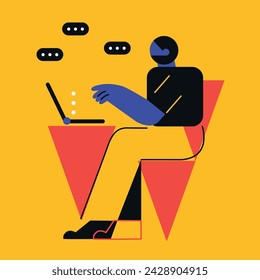 Business Marketing illustrations. Collection of scenes with men and women taking part in business activities. Team man and woman talk, discussion together. Vector modern flat illustration.