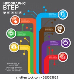 Business marketing infographic template. Vector illustration. can be used for workflow layout, banner, diagram, number options, web design, timeline elements.