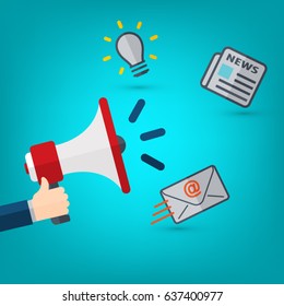 Business marketing. Modern flat design concept for web banners, web sites, printed materials, infographics. Creative colorful vector illustration