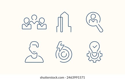 Business and marketing one line vector icons