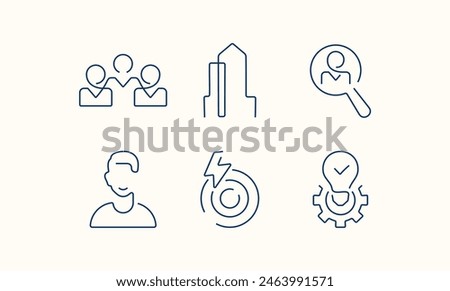Business and marketing one line vector icons