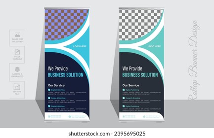 Business Marketing rollup banner design,  Digital Marketing Agency rollup banner design.
