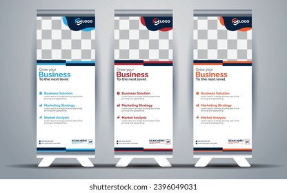 Business Marketing rollup banner design, corporate Business rollup banner Template Design.