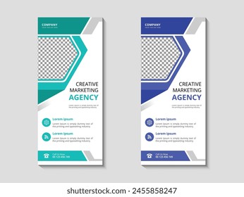 Business Marketing rollup banner design, corporate Business rollup banner Template Design. Digital Marketing Agency rollup banner design.