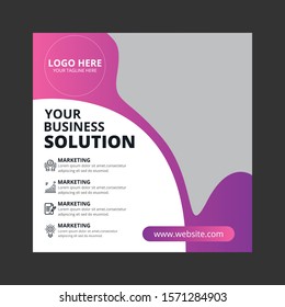 Business marketing social media banner template - Vector