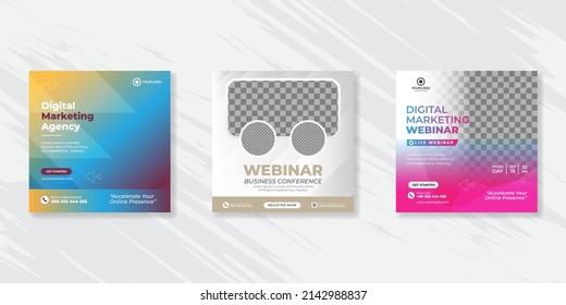 Business marketing social media post banner template