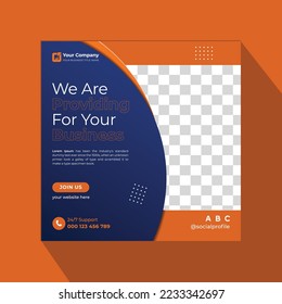 Business marketing social media post template design.  Usable for social media, story, and web internet ads. for a personal profile, artist, trainer, motivator, coach, model, ads, and business.