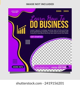 Business marketing Social media post template 