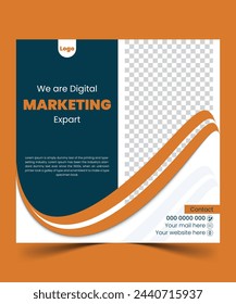 Business marketing social media post design