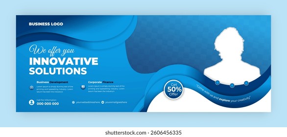Business marketing social media post or fb banner template. abstract marketing post cover design