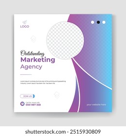 Business marketing social media web banner design template