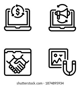 
Paquete de iconos sólidos de Marketing Empresarial