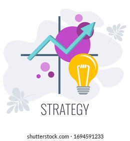 Business and marketing Strategic Planning Matrix infographics pictogram. Flat vector illustration.