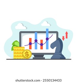 Business marketing strategy concept vector